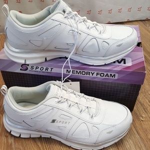SPORT By sketchers Athletic White Shoe New